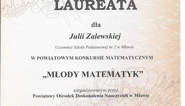 MŁODY MATEMATYK w Szkole Podstawowej nr 2 w Mławie