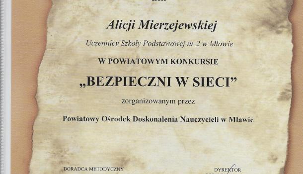 Bezpieczni w sieci – nagrody dla uczniów SP nr 2