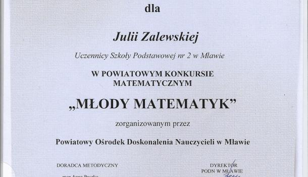 JULIA – Młoda Matematyczka w SP nr 2